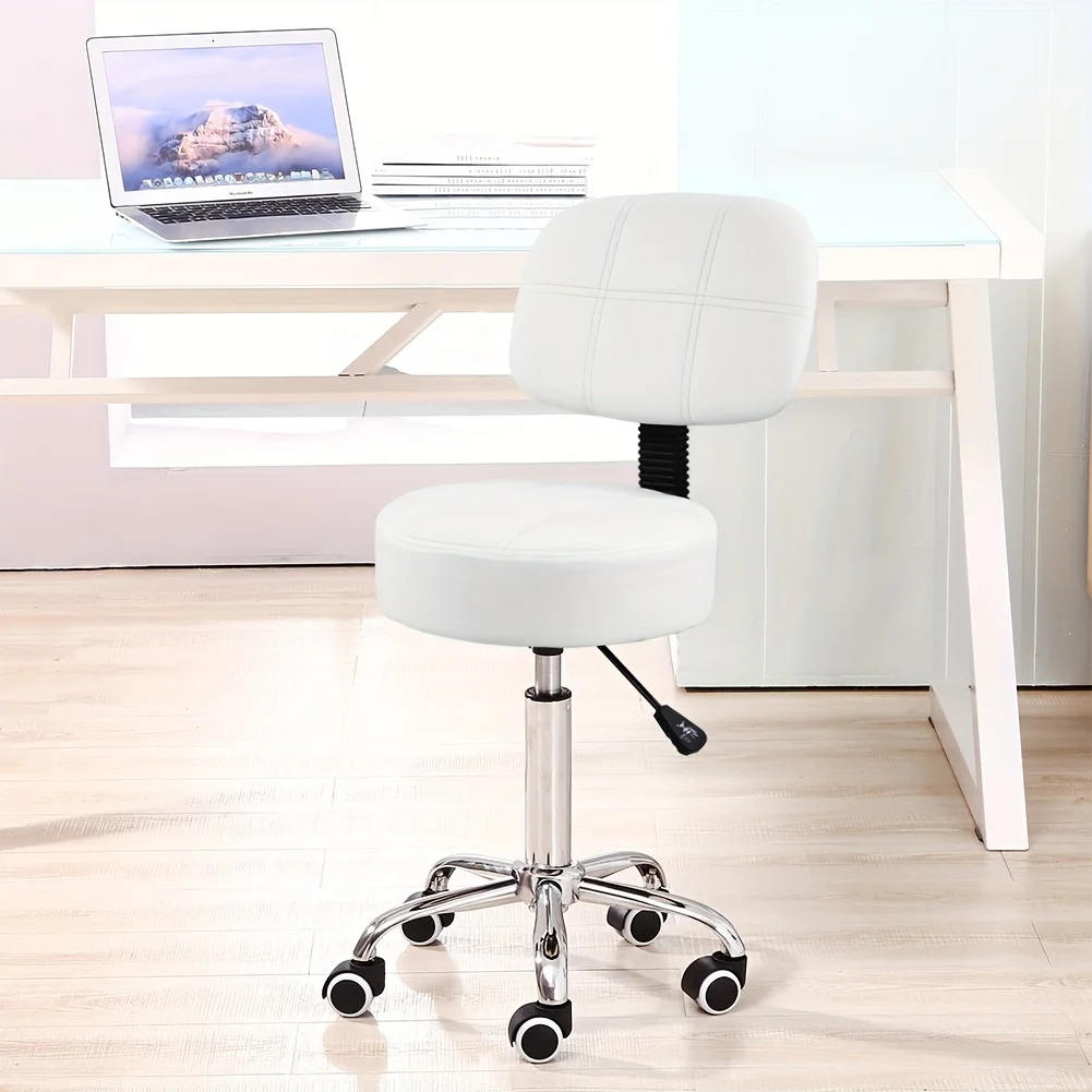 

Круглый вращающийся стул со спинкой, Регулируемый поворотный стул для оформления Салона Спа с колесами Relaxatio