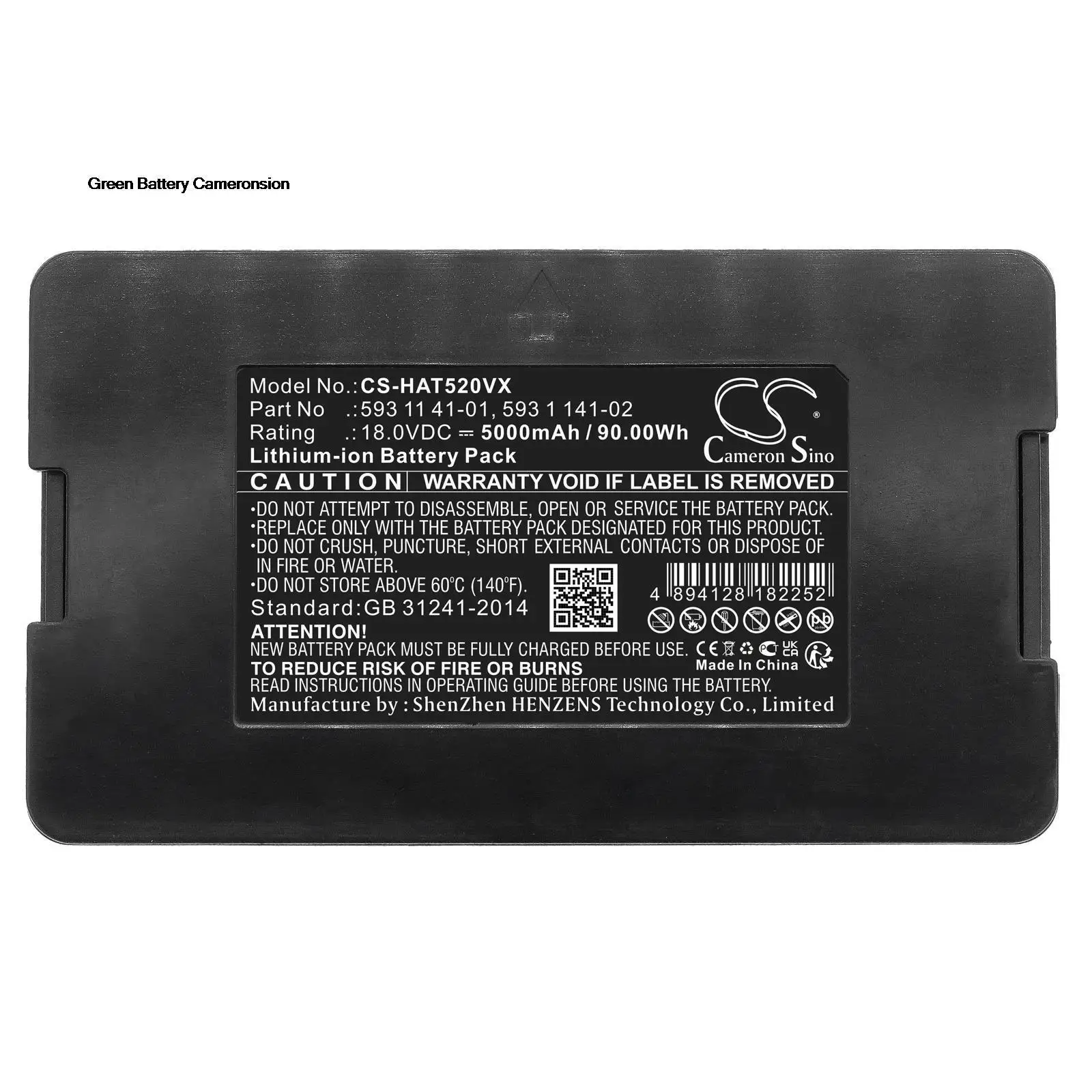 

GreenBattery 5000mAh for Husqvarna Automower 320 2013,2014,2015,330X, 420,2016,2017,2018,2019,2020,2021,2022,520,593 11 41-01,0X