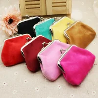 2025 New women Coin Purse oil Wax  Leather Wallet 4 Inch Buckle Mini Wallet Coin Bag Lipstick Storage Bag Ladies Clutch Bag 2