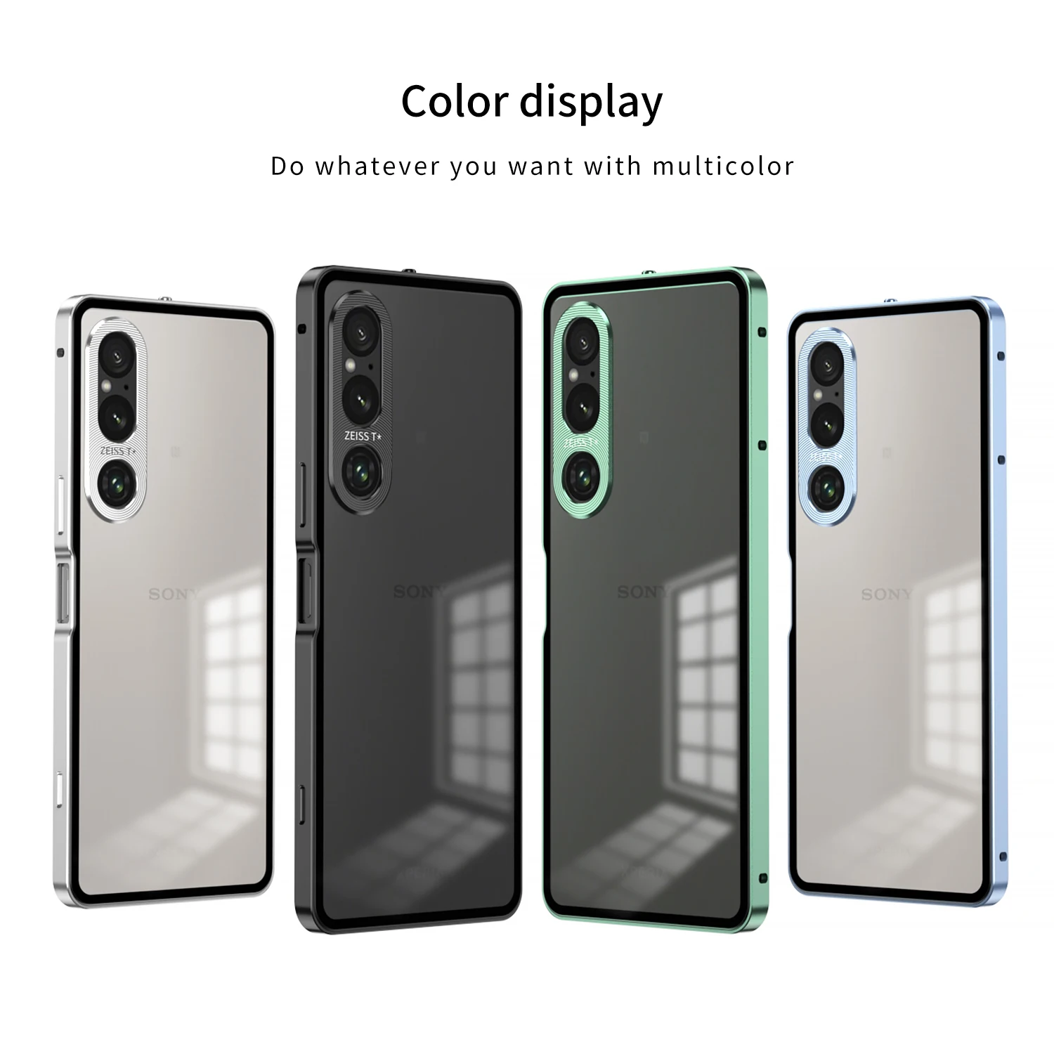 Luxury Metal Frame Lens Protection Matte Shockproof Phone Case For Sony Xperia 1 IV Xperia 1 V Xperia 1 VI Bumper Back Cover 6