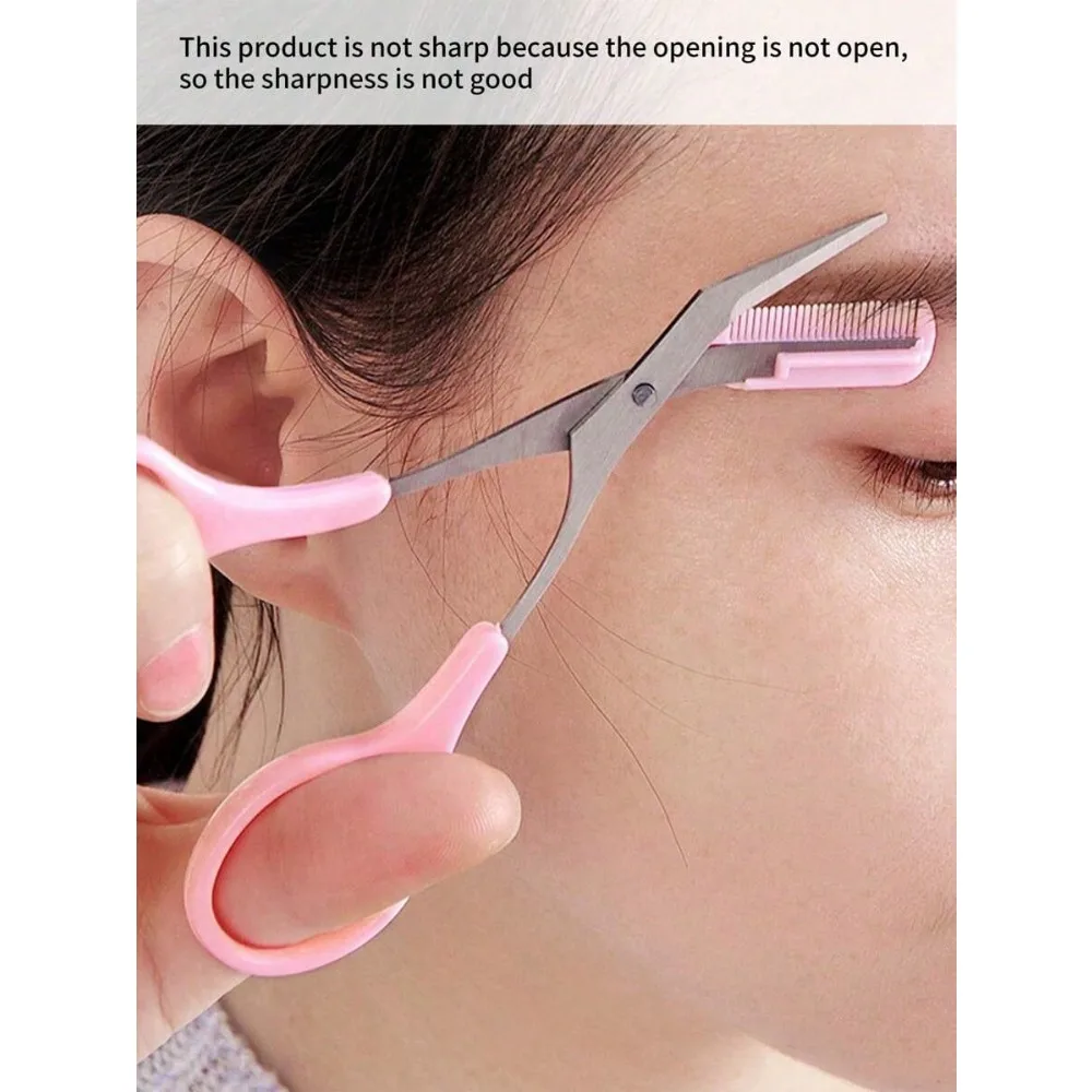 1PC Unisex Eyebrow Scissors with Comb – Precision Trimming Tool for Men & Women, Face Hair Remover, Gift-Ready Beauty Gadget