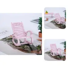 

Solid Color Creative Simulation Rocking Chair Pretend Toy Wooden Simulation Chair Realistic for Role Play