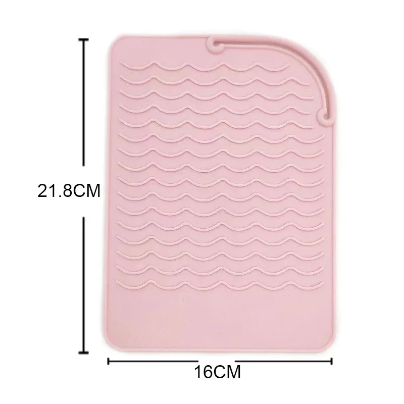 Portable Silicone Heat Resistant Mat Hair Straightener Curler Insulation Pad Non-Slip Anti Heat Mat Hair Styling Tool For Travel 3