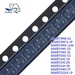 Assorted Pack of 100 SMD Transistors - SOT - 23 Package (MMBT3906)