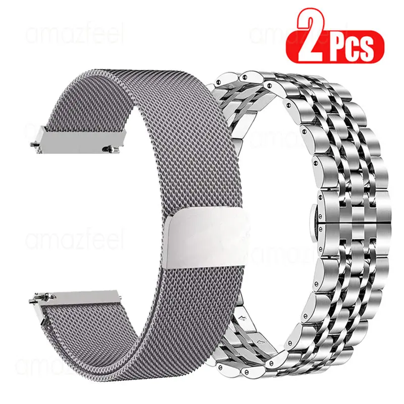 

22mm Stainless Steel Watch Band For Xiaomi Watch S2 42 46MM S1 Active Magnetic Bracelet For Xiaomi Mi Watch color 2 Metal Strap