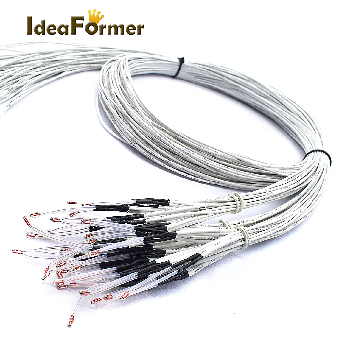 2/5/10/50PCS 100K ohm 3950 1% NTC Thermistor With Cable For 3D Printer Reprap  K 