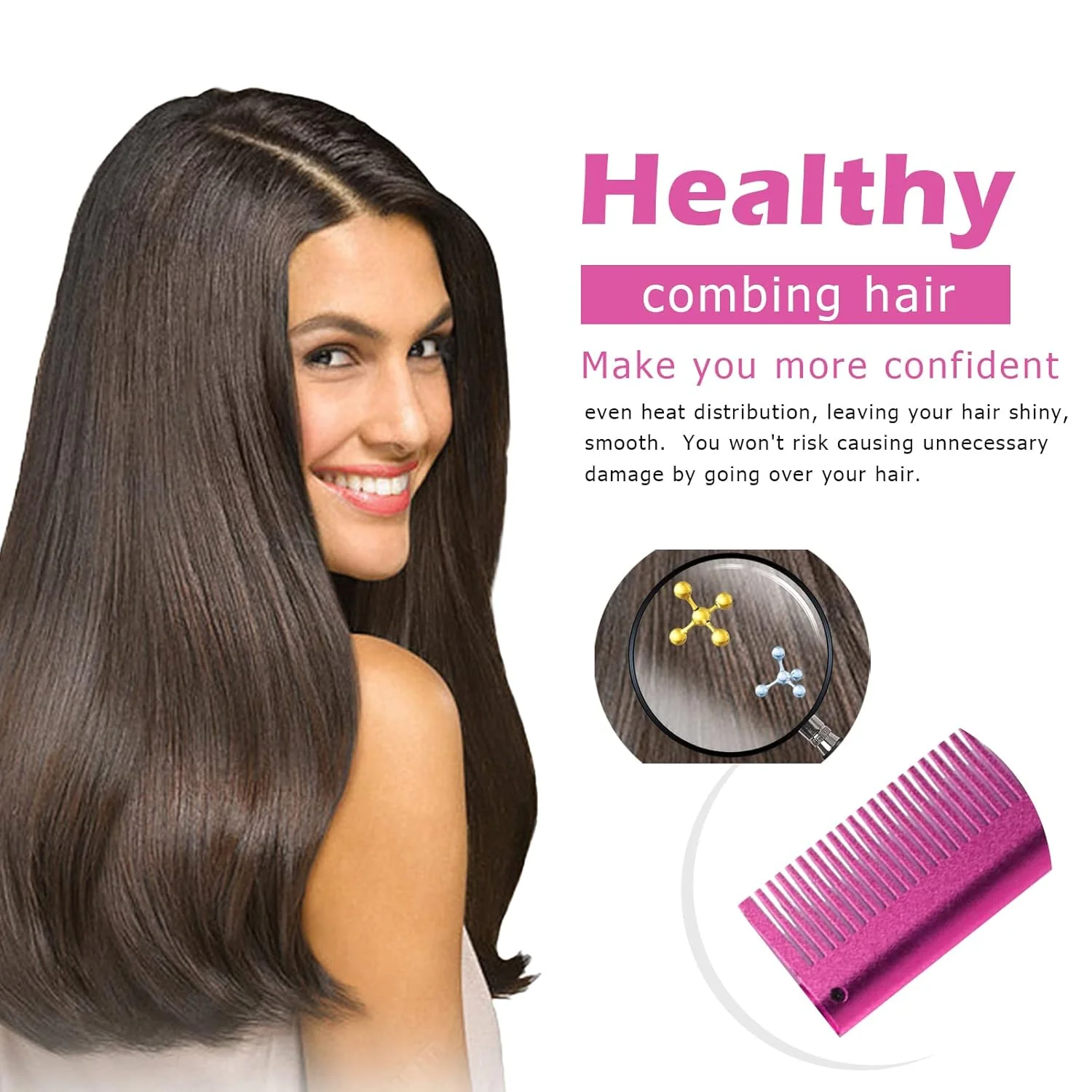 Electric Hot Comb Set for Natural Black Hair Wigs Pressing Comb Straightener Heating Comb Curling Iron Styling Tools Wax Stick 4