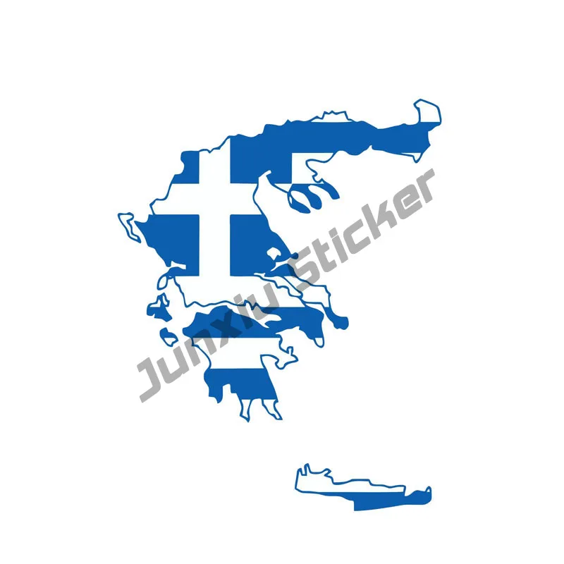 Creative Stickers Greece Flag Decal I Love Greece Sticker Greece Map Decal Premium Quality Vinyl Decal Car Accessories KK13cm
