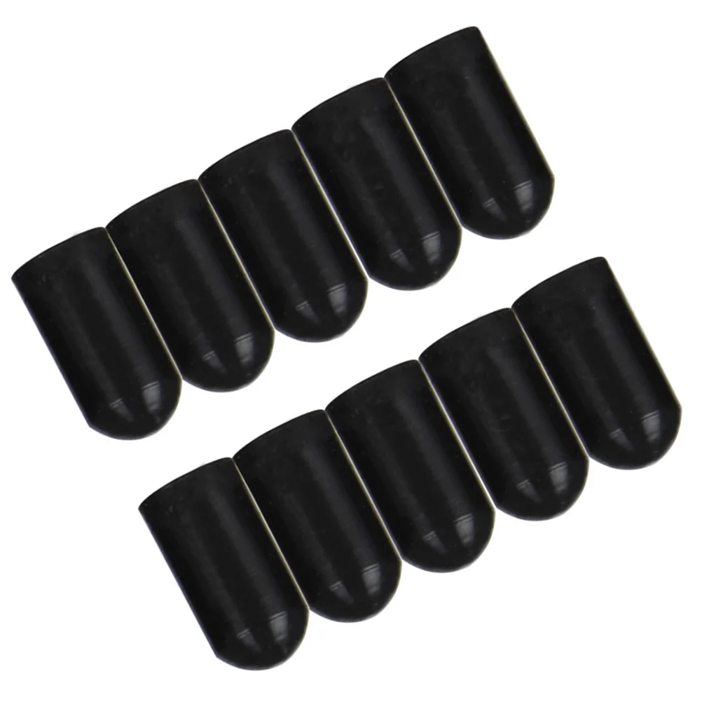 

10pcs Drum Mute Drum Dampener Silicone Drumstick Silent Practice Tips Drum Mallet Percussion Accessories ( Black )