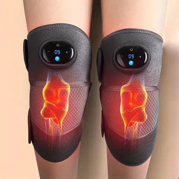 온열 무릎 마사지기 어깨 버팀대, 조절 가능한 진동 및 난방 모드, 무릎 팔꿈치 어깨 편안한 다리 가열 패드