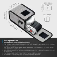 Compact Camera Pouch Case for Fujifilm X100VI X100 X100S X100F Sony A6600 A6500 A6400 A6000 Nikon Z30 Z50 Canon G1X G1X Mark II - Image 3