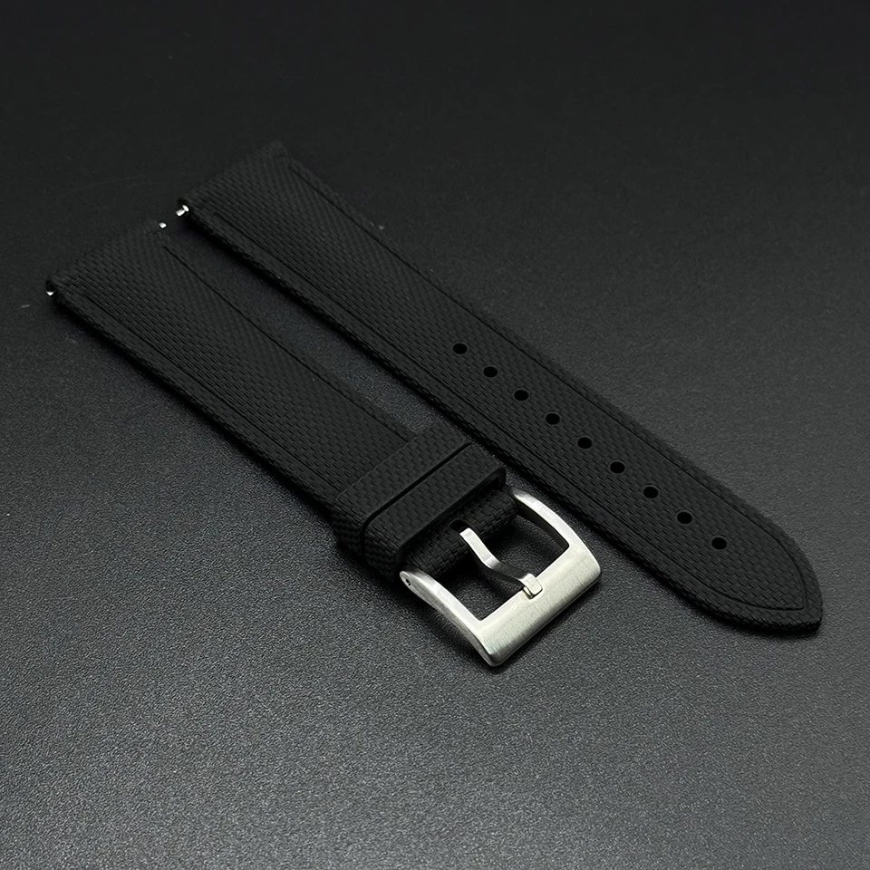 Braided FKM Rubber Quick-Release Watch Strap - Universal Fit, 20-22mm