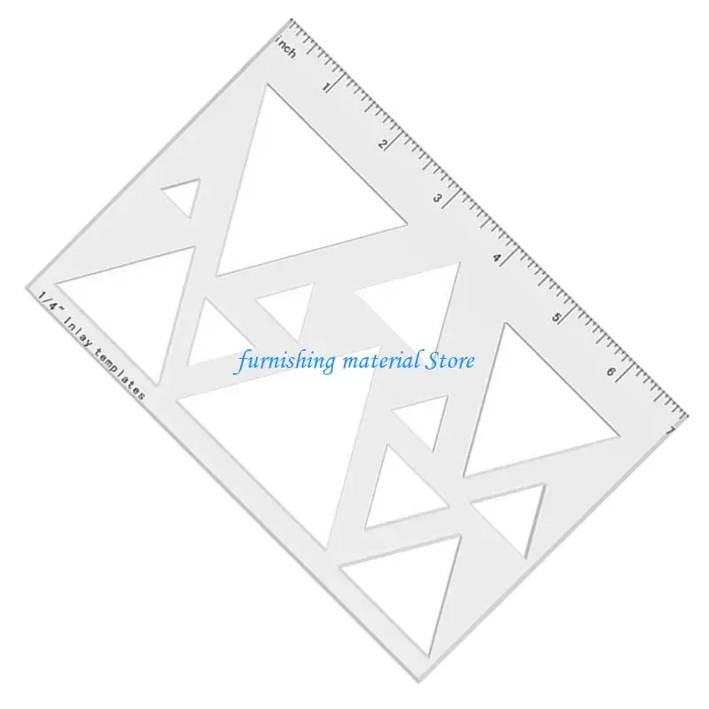 Y5GD Multiple -Size -Dreieck oder Herz -Inlay -Vorlage klarer Acrylrouter Schablone für Holzbearbeitungsbegeisterte und Profi
