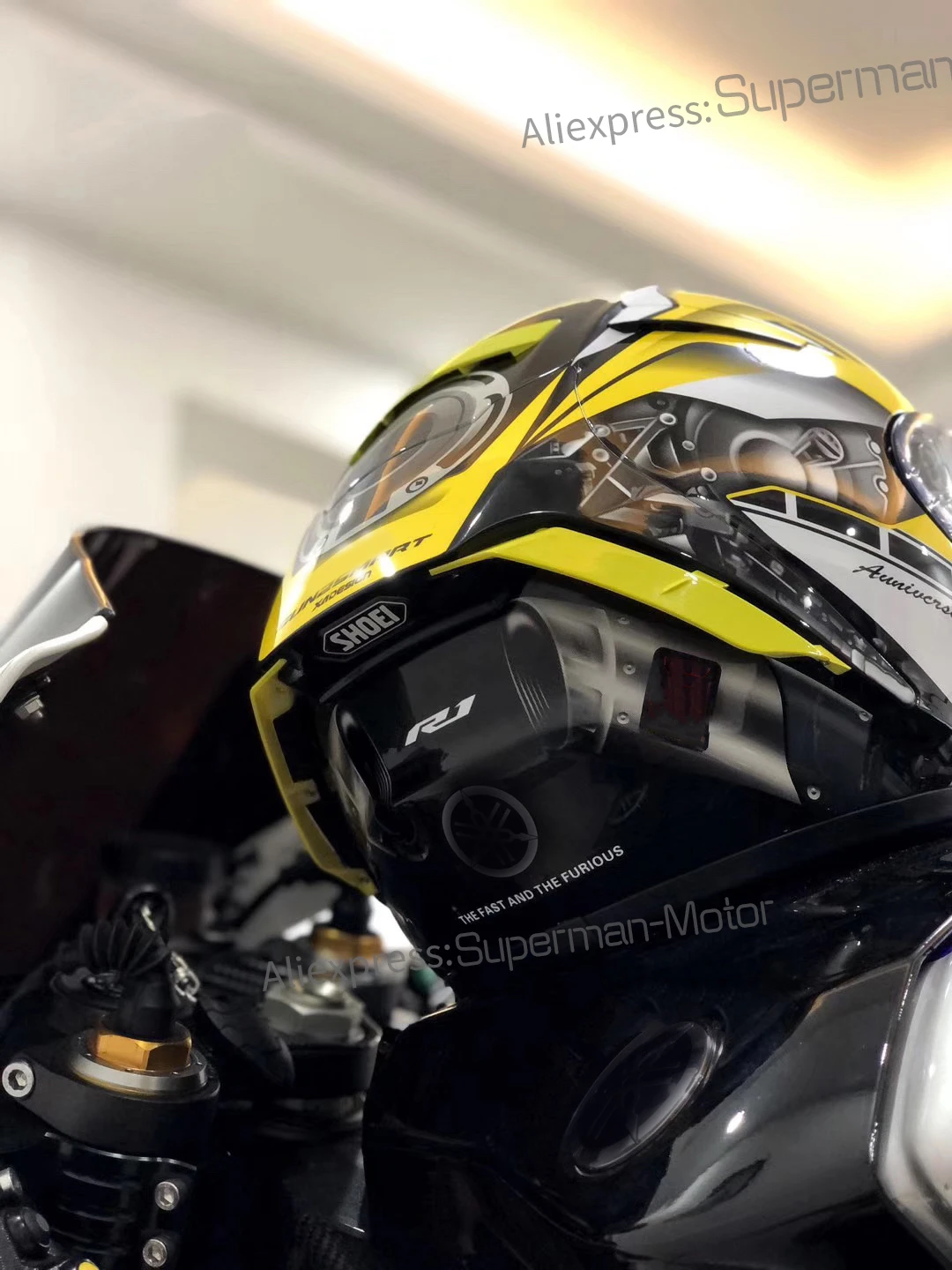 フルフェイスオートバイヘルメットshoei X-14 X14 イエロー HA