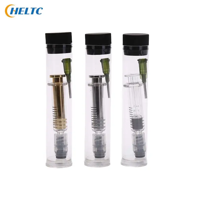 1*Acrylic Mini 1ML/3ML/ 5ML Luer Lock Syringes Screw Blunt Tip Needles Caps  For Industrial Dispensing Acrylic Luer Lock Syringe - AliExpress