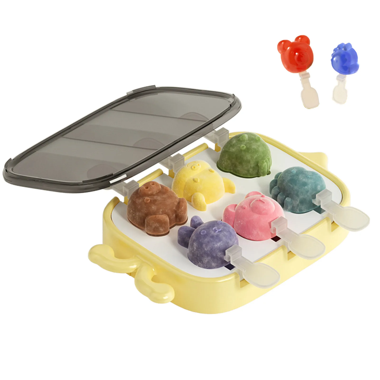 Cakesicle Molds Silicone Ice Cream Mold Homemade Bear Shape Popsicles