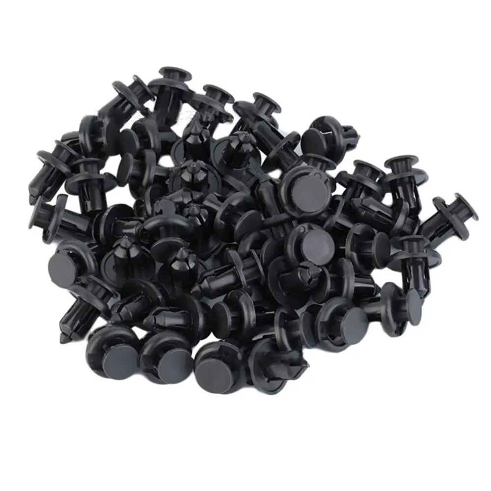 50 Pcs Plastic Rivet ABS Plastic Expansion Rivet Nut Buckle Clip Rivet Fastener Black Auto Parts Repair Tool Decoration Tool Car Accessories