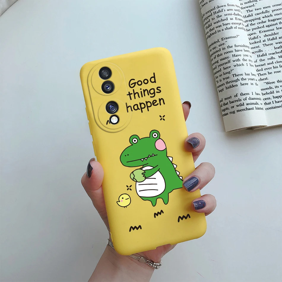 Stylish Flower Soft Silicone Phone Case for Huawei Honor 70 Series