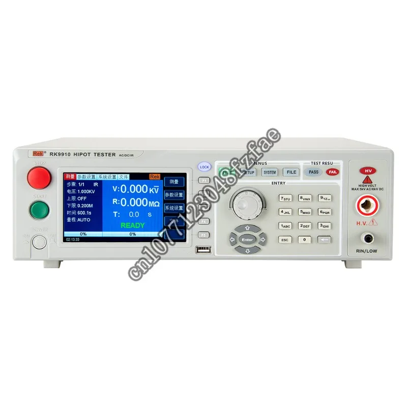

Safety Test System AC DC Electrical Digital Insulation Hipot Tester 6kV 10mA Programmable Withstanding Voltage Tester