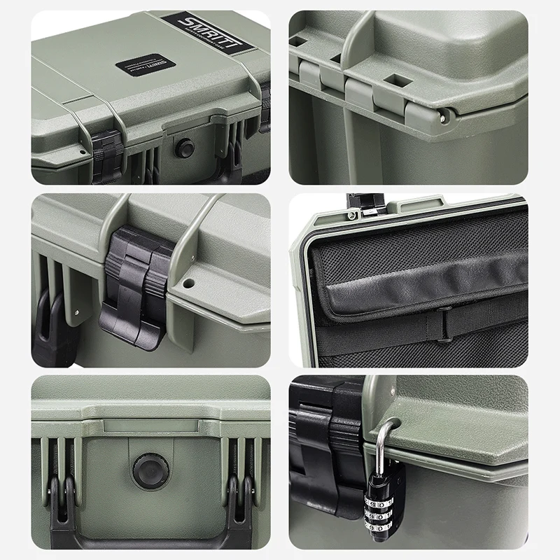 SMRITI Tool Storage Box Multifunctional Pull Rod Hardware Tools Organizer Boxes Portable Equipments Safety Protection Case 4