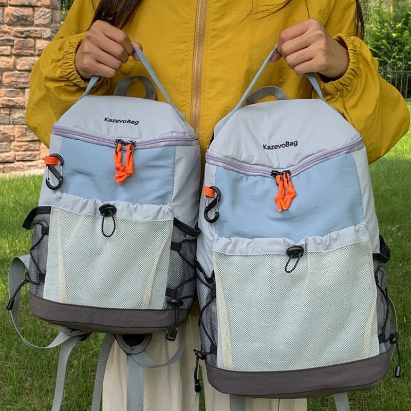 New Korean Style Ultra Light Nylon Backpack Outdoor Travel Bag Large Capacity Waterproof Hiking Pack Cute Rucksack