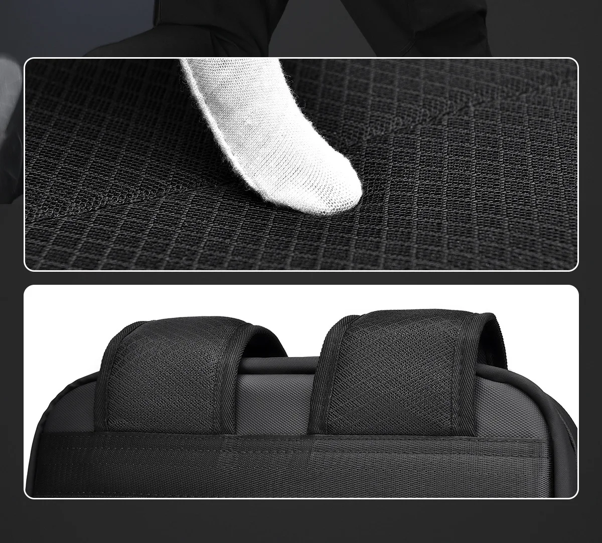Grey backpack front