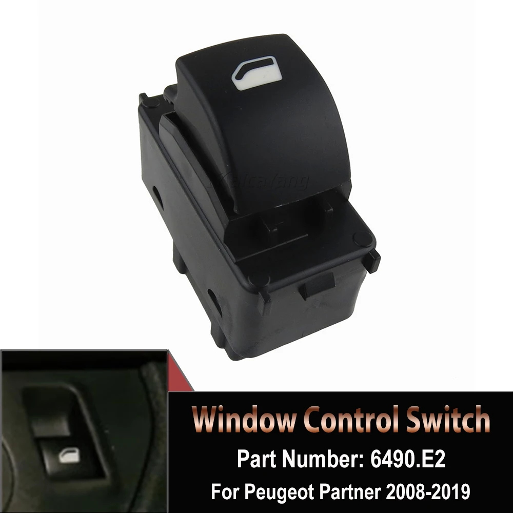 6490.E2 Per Peugeot Partner Tepee 207 Citroen Berlingo Nuovo Lato Passeggero Alzacristallo Elettrico Pulsante Interruttore Car Styling