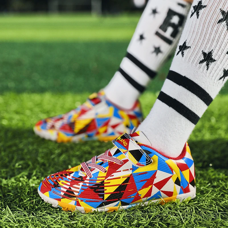 TF/AG Kids Soccer Shoes Professional Training Football Boots Boys Soccer Cleats Sneakers Children Turf Futsal Football Shoes