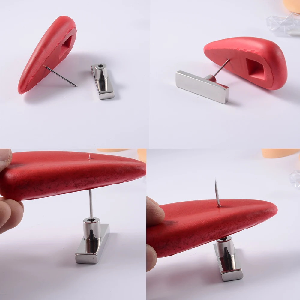 Ear Piercing Tool Body Piercing Forceps Piercing Tool 1PC Surgical Steel Open Triangle Close Ring Lip Ear Pipe Clamp Plier Tweezers Belly Body Piercing Puncture Tool