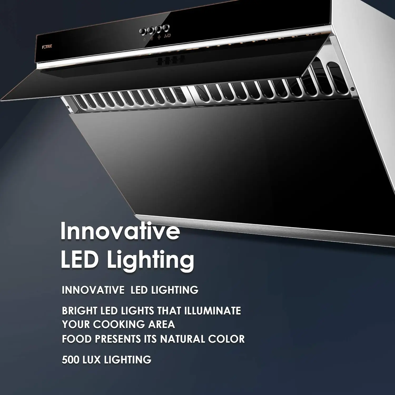 30" Range Hood Unique Side-Draft Design for Under Cabinet or Wall Mount Modern Kitchen Vent Hood Powerful Motor 6