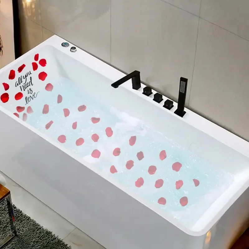 Rose petal pattern bathtub sticker, PVC waterproof and anti slip bathtub sticker, bathroom and bathroom decoration sticker