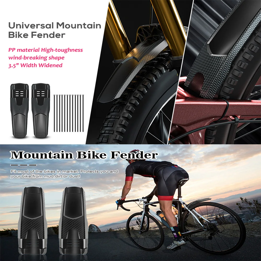 1/2PCS Bicycle Fender for Front Rear Tire Wheel MTB Bike BMX DH