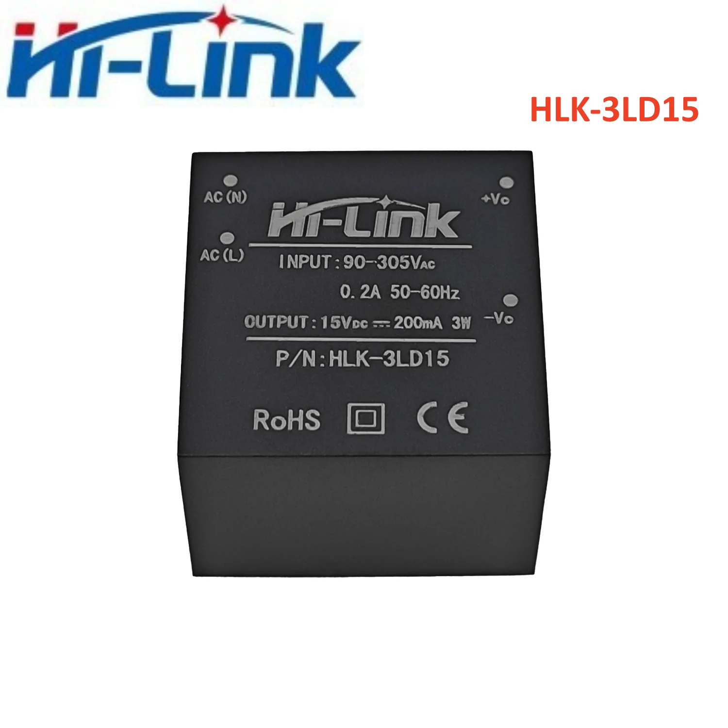 하이링크 HLK-3LD05/12 3W 초소형 AC-DC 전원 모듈 85-305Vac to 12V 0.25A 24V 0.125A IP65 저리플 스위칭 전원 공급 장치