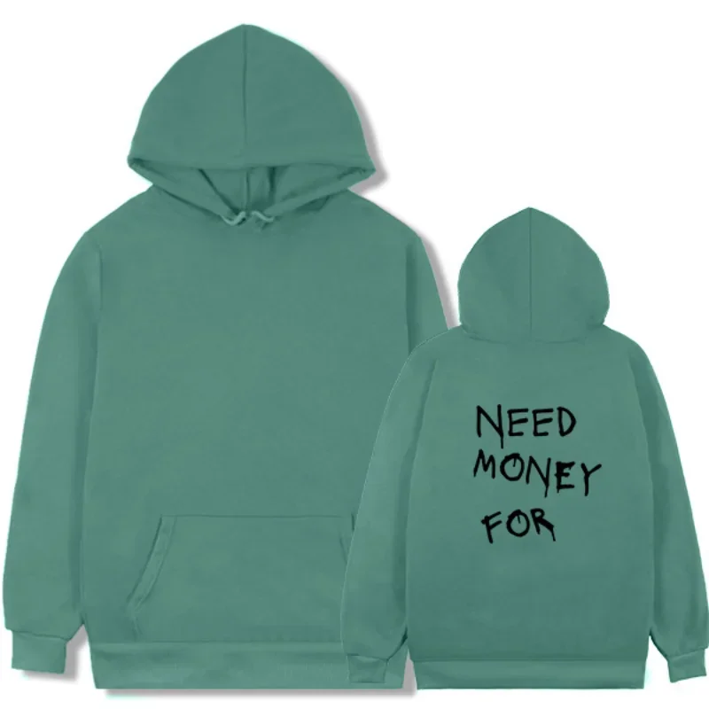Fleece Warm Hoodies Men Pure Cotton Soft Comfortable Letters Print Y2k Clothes Hooded New in Hoodies Sweatshirts Customize