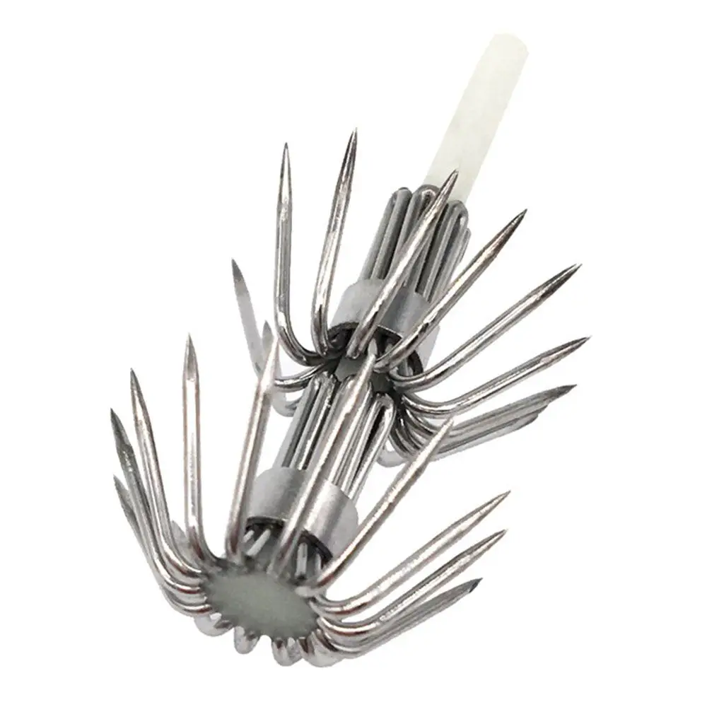 Accessory Double layer Wood Shrimp Lures Fishing Tackle Octopus Squid Lure Hooks Umbrella hook Plastic Baits Glow in Dark