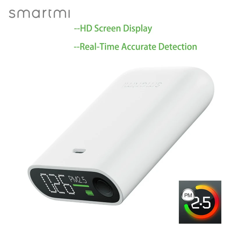  Smartmi PM2.5 Air Detector HD Screen Display High Precision Sensor Real-time Accurate Home Portable Sensitive Air Quality Tester 