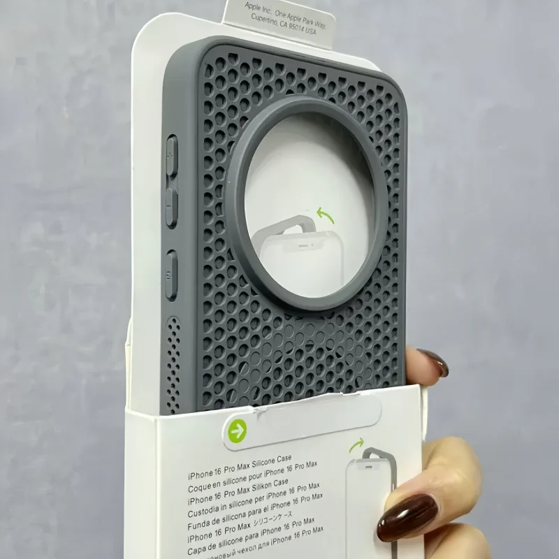 Magnetic Cooling Shockproof Honeycomb Phone Case with Breathable Matte Finish