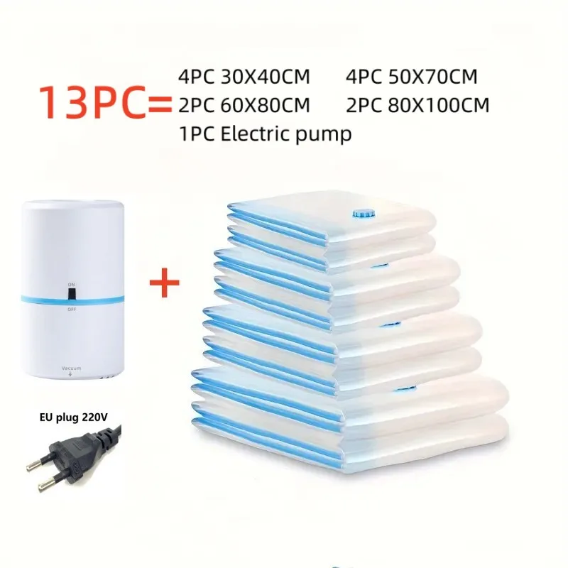 Space-Saving Vacuum Storage Bags with Compression Seal