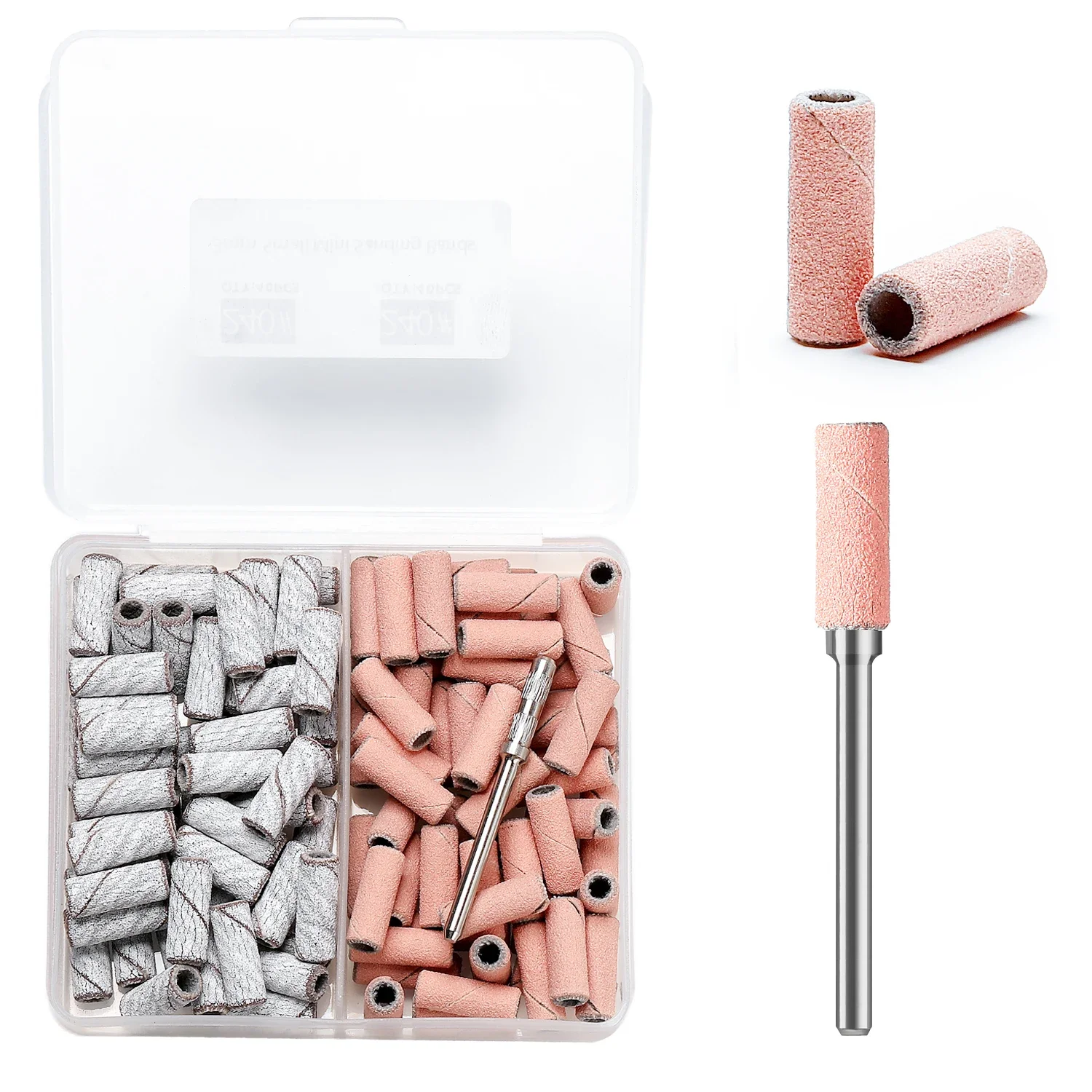 Description Picture 6 of item3mm 80pcs Mini Nail Sanding Bands Electric Machine Nail Drill Bits Acrylic Polish Remover Files Nails Accessory Tool