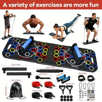54-hole widened push-up board, multi-functional push-up support training board, push-up pole, pectoral muscle exercise equipment 6