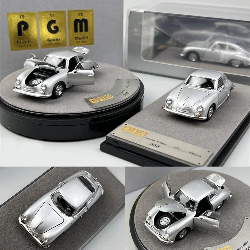 PGM 1/64 Porsche 356 Silver-