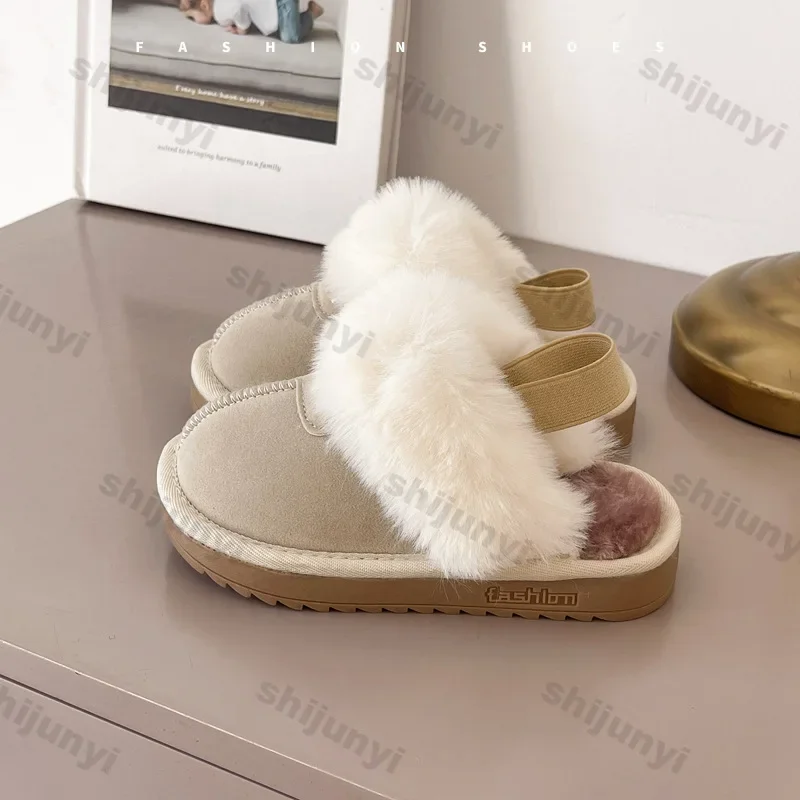 Boys Girls Cotton Slippers New 2024 Autumn Winter Children Indoor Non-slip Comfort Kids Plush Slippers Home Casual Warm Shoes 2