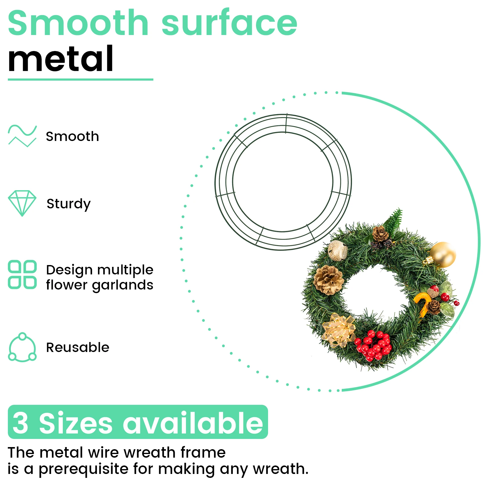 6pcs Wreath Frames Wreath Making Rings 20/25/30cm Christmas Wreath Thanksgiving Fall Wreath DIY Home Decor for Door Wall Outdoor