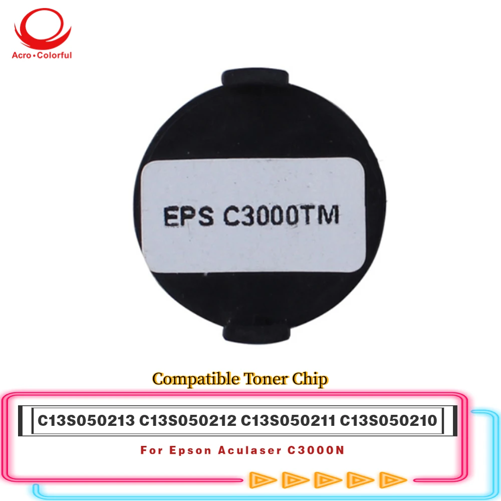 

One Set C13S050213 C13S050212 C13S050211 C13S050210 Toner Chip Apply to Epson Aculaser C3000N Laser Printer
