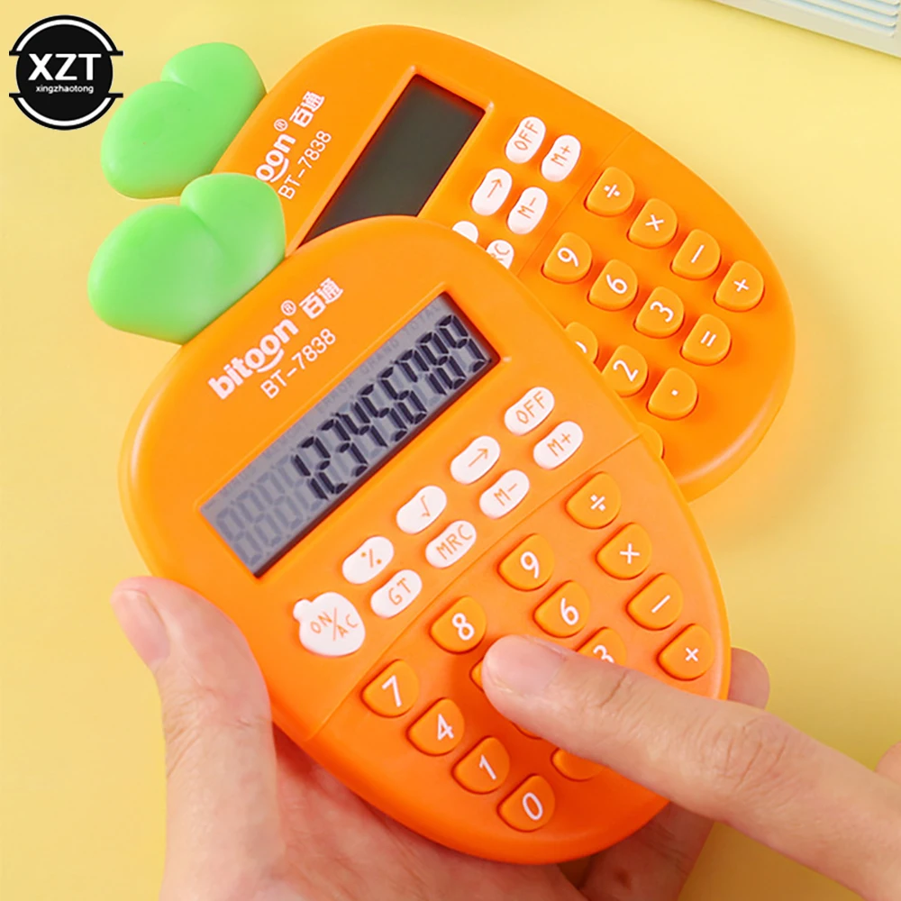 Description Picture 4 of itemPocket Carrot Calculator Kawaii Cute Calculator Cartoon Mini Portable Size Student Office Gift Display