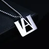Fashion Simple Silver Color A Logo Letter Stainless Steel Pendant Necklace My This Hero Academia Jewelry Gifts 1