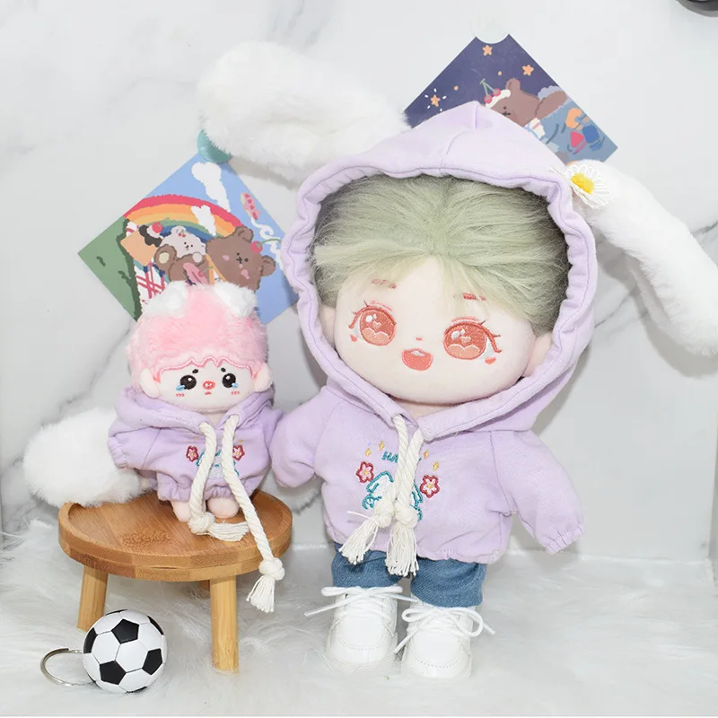 

Ручная работа, 1 шт., 10/20 см, 4 цвета, милая искусственная толстовка с капюшоном, Плюшевые аксессуары для кукол