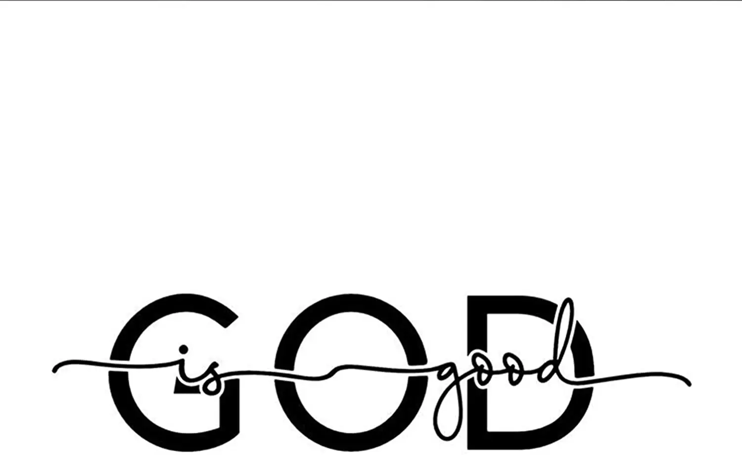 

JP God is good reliable Christian white vinyl window decal for car or laptop waterproof cover scratch sticker, 15 * 15cm