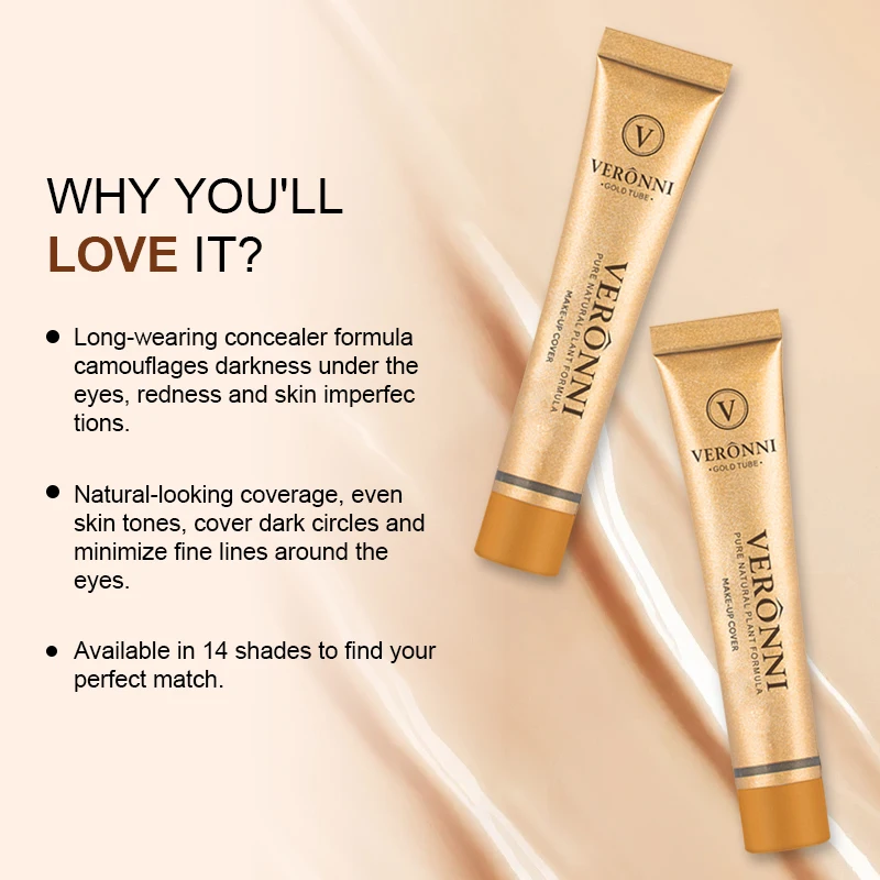 Long-lasting waterproof and sweatproof concealer with natural nude Maquiagem Liquid Concealer Beauty Face  Cosmetics Makeup Base 5