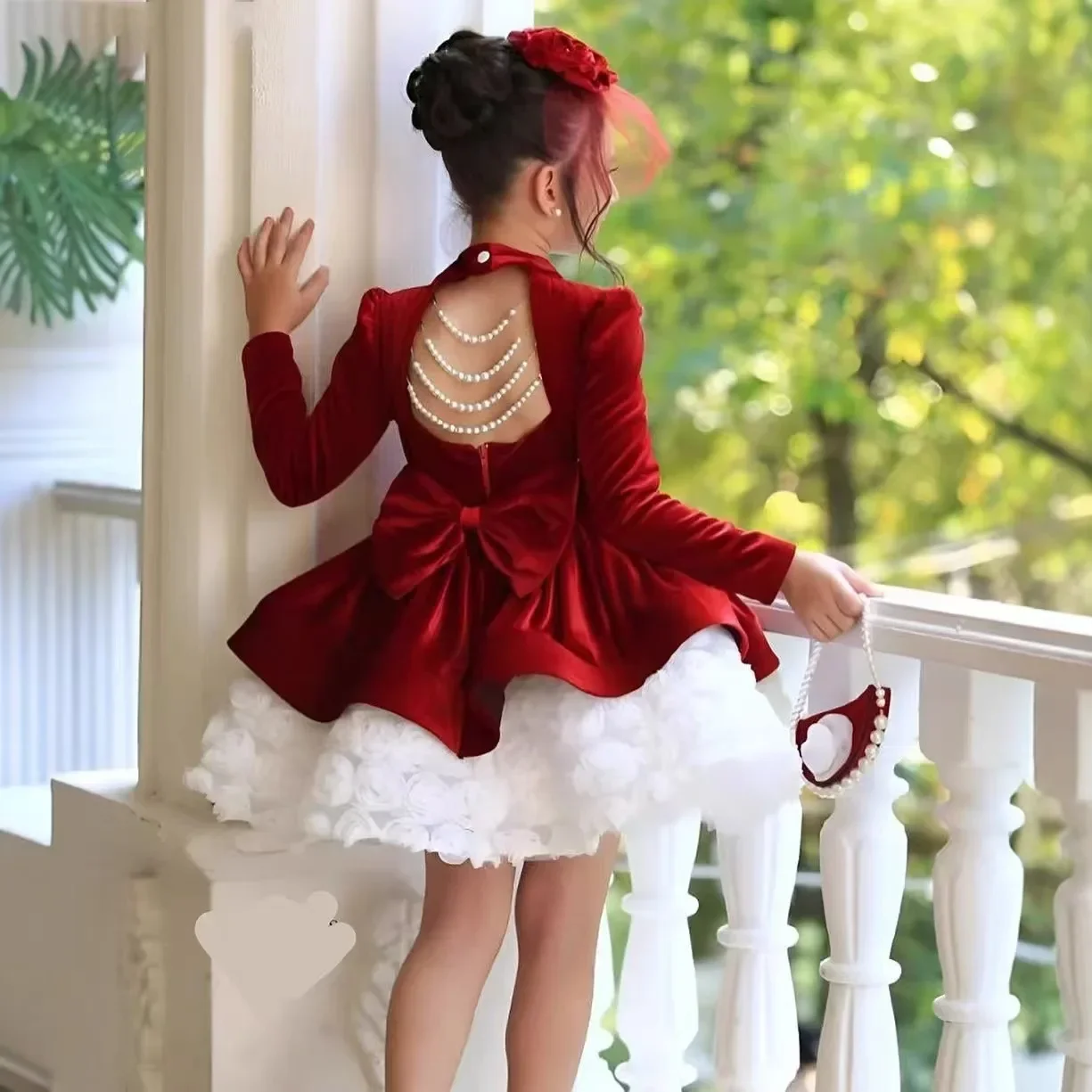 فستان فتاة الزهور لحفلات الزفاف وأول عيد الميلاد للأطفال فستان رسمي لحفلات الأميرة للمناسبات Fساتين اطفال سه